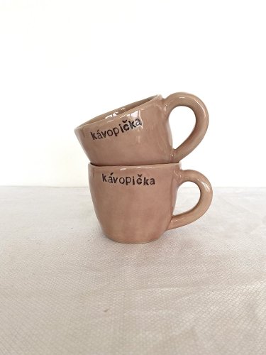 Hrnek KÁVOPIČKA růžová - různé velikosti - Velikost: lungo cca 150 ml
