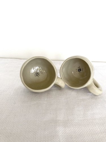 Set hrníčků KÁVOPÍČ a KÁVOPIČKA bílé - espresso