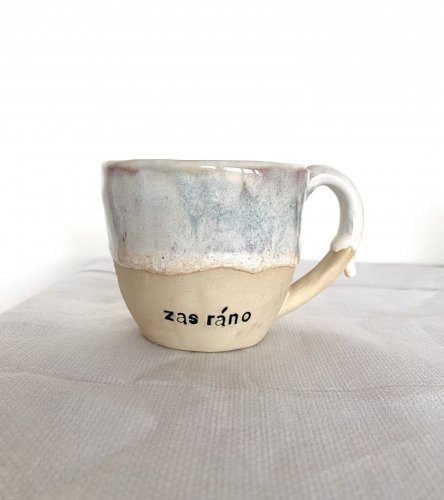 Hrnek ZAS RÁNO duhová - různé velikosti - Velikost: lungo cca 150 ml