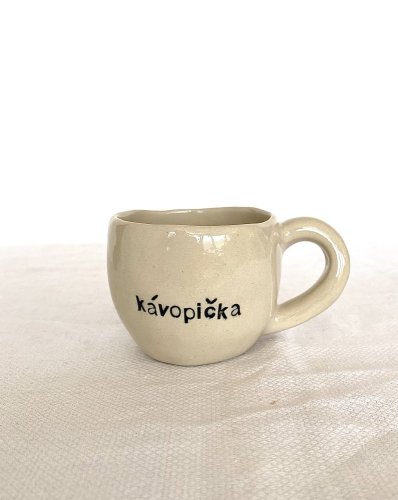 Hrnek KÁVOPIČKA bílý menší